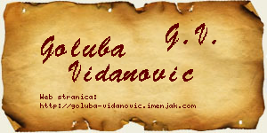 Goluba Vidanović vizit kartica
